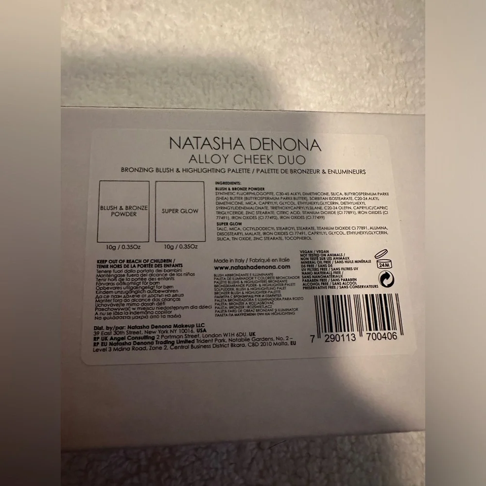 NIB- NATASHA DENONA Alloy Cheek Duo‎ Palette bronze & glow palette